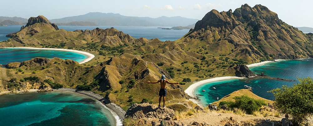 Trekking to the top of Padar Island