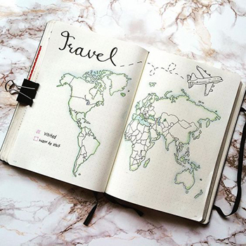 A notebook for traveling