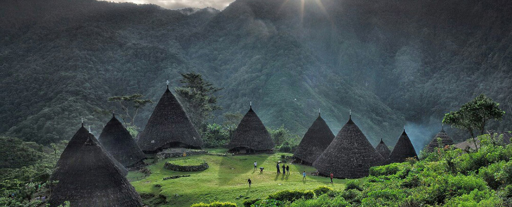 The Wae Rebo village up in the mountain